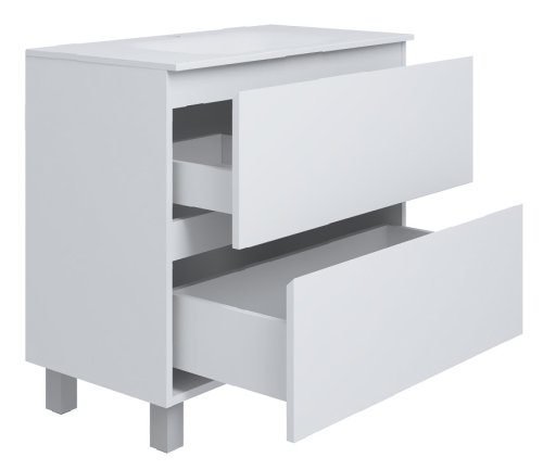 Напольная тумба Koller Pool EDGE NEW 900 (белый) с умывальником (EDNEW0900WHITE)