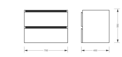 Тумба консольная Koller Pool ORION 700 (белый) с умывальником (2022OR-1070)
