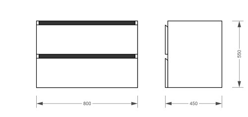 Тумба консольна Koller Pool ORION 800 (білий) з умивальником (2022OR-1080)