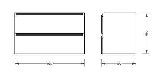 Тумба консольная Koller Pool ORION 900 (белый) с умывальником (2022OR-1090)