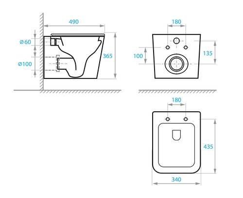 Унитаз подвесной Koller Pool TREND с сиденьем Soft-close, смыл Tornado (TR-0490-RQ)