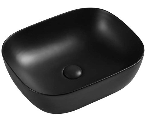 Умывальник на столешницу Koller Pool ROUND 490х395 мм, черный матовый (RN-0490-WB-MB)