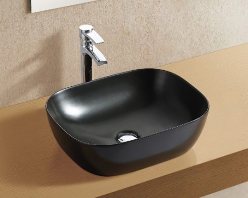 Умывальник на столешницу Koller Pool ROUND 490х395 мм, черный матовый (RN-0490-WB-MB)