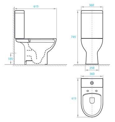 Унітаз підлоговий Koller Pool Edge NEW з сидінням Soft-close + бачок (PRO) (EDPR-0615-RW)
