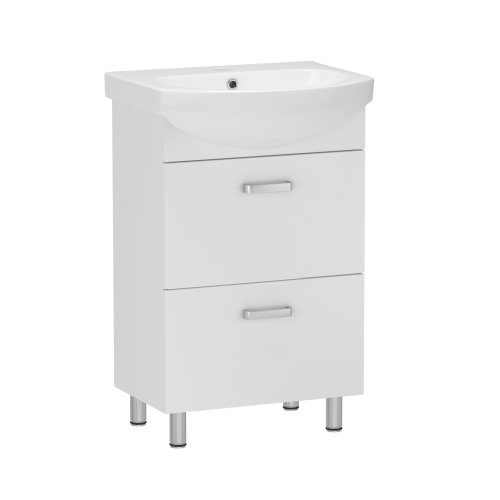 Тумба з умивальником для підлоги RJ TOFT-E 47*30,5*70 см, біла (RJFU045-0150WHSET(RJFU045-0150WH+102950UA))