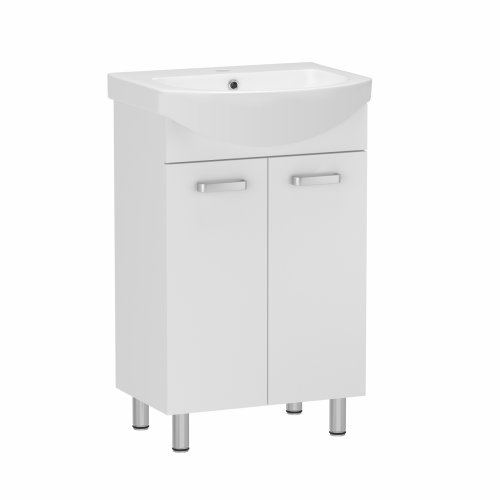 Тумба напольная с умывальником RJ SOFT-L 50см, белая (RJFU023-0150WHSET(RJFU023-0150WH+L81950000))