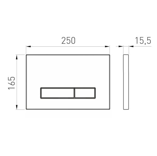 Клавиша смыва VOLLE LARGO EVO, пластик, pistola gris (2220.011105)