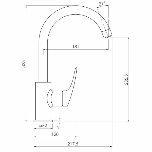 Смеситель для кухни IMPRESE PERLA, хром (f03408001CA)