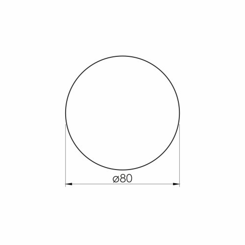 Зеркало подвесное круглое VOLLE LUNA RONDA 80см, с подсветкой, без выключателя (1648.500788)