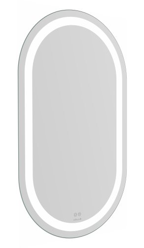 Дзеркало овальне підвісне вертикальне VOLLE LUNA OVALADO 70*80см, з підсвіткою, підігрівом та сенсорним вимикачем (1648.551487)