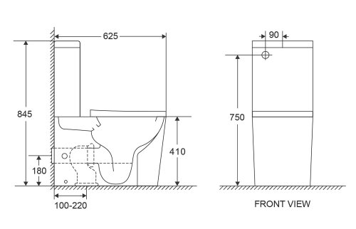Унитаз напольный IMPRESE VLTAVA TWIST 62,5*39*84,5 см с бачком, сиденье твердое Slim slow-closing (с06509603TW)