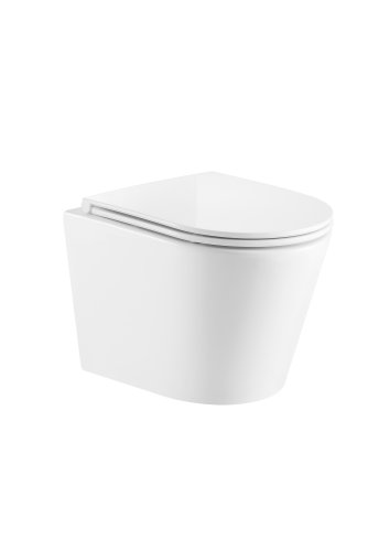 Унітаз підвісний IMPRESE VLTAVA Rimless 51,5*35,5*36,5см, сидіння тверде Slim slow-closing (c06809603)