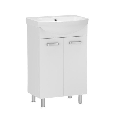 Тумба с умывальником RJ SOFT-L 55см, белая (RJFU023-0155WHSET(RJFU023-0155WH + L71955000))