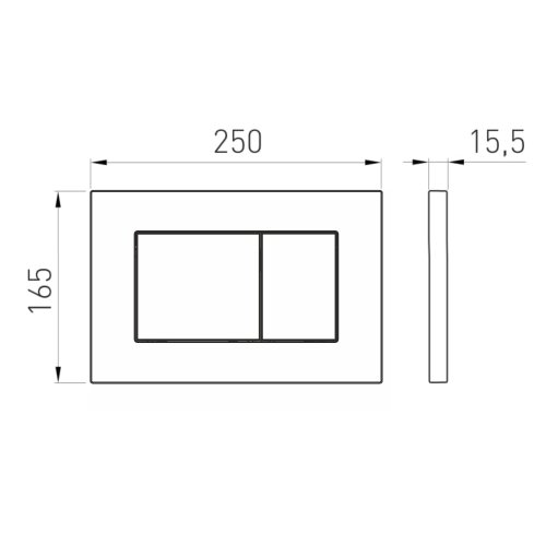 Клавиша смыва VOLLE GRANDE EVO, пластик, blanco (2220.011007)