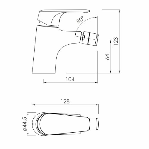 Смеситель для биде IMPRESE ORLIK, хром (f03109401CA)
