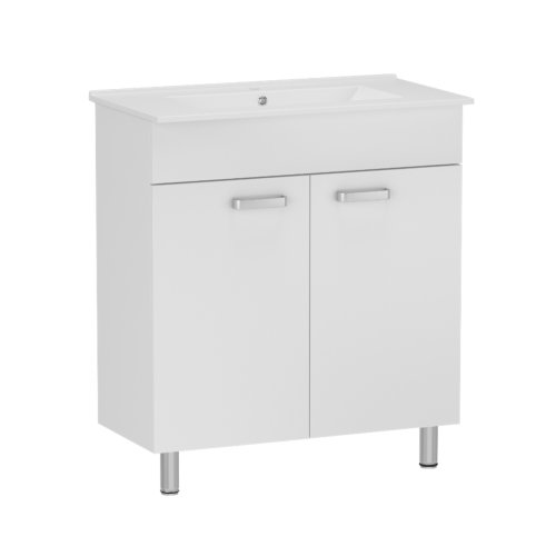 Тумба с умывальником RJ KINK-L 50см, белая (RJFU041-4150WHSET(RJFU003-4150WH + RZJ510))