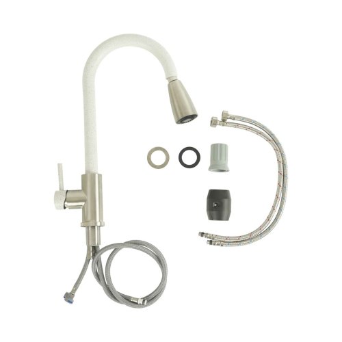 Смеситель с выдвижным изливом Platinum KT 8203 (8614) Топаз комби