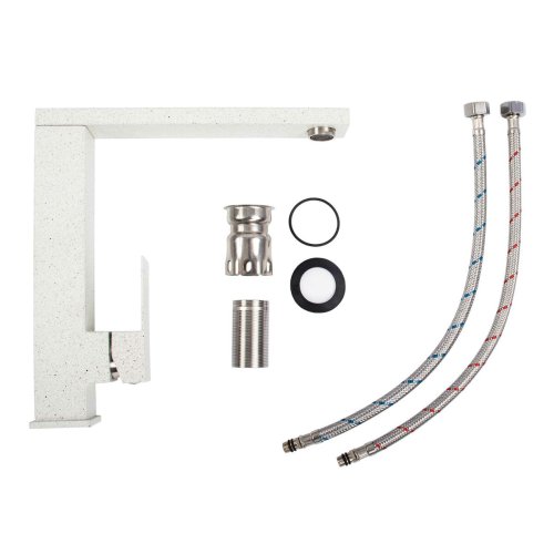 Смеситель кухонный Platinum 30 FHP (8569S) Белый в точку