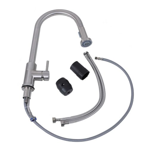 Смеситель кухонный с выдвижным изливом Germece 6045 BW