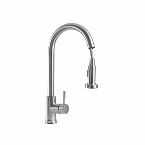 Смеситель кухонный с выдвижным изливом Germece 6045 BW