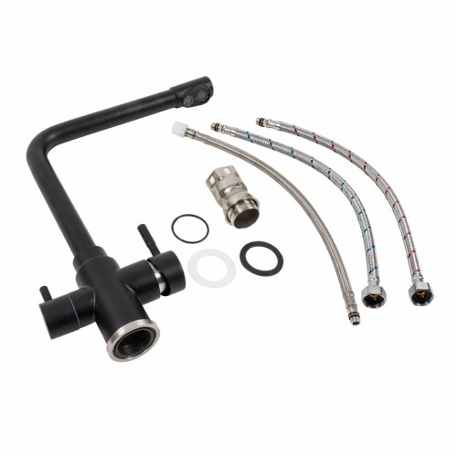 Смеситель под фильтр Platinum KT 8201 (8626) Черный матовый