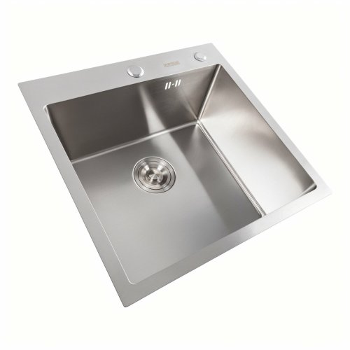 Кухонна мийка 50*50 нержавійка Platinum Handmade (сифон круглий, 3,0/0,8)