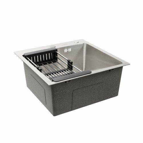 Кухонна мийка 50*50 нержавійка Platinum Handmade (сифон круглий, 3,0/0,8)