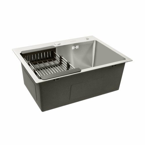 Кухонная мойка 58*43 нержавейка Platinum Handmade (сифон круглый, 3.0/0.8)