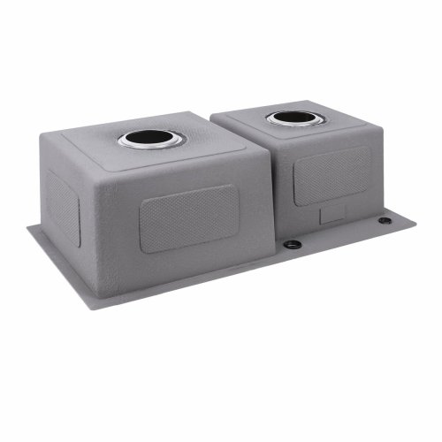 Кухонная мойка 75*41 нержавейка на две чаши Platinum Handmade (круглый сифон, 3.0/0.8)