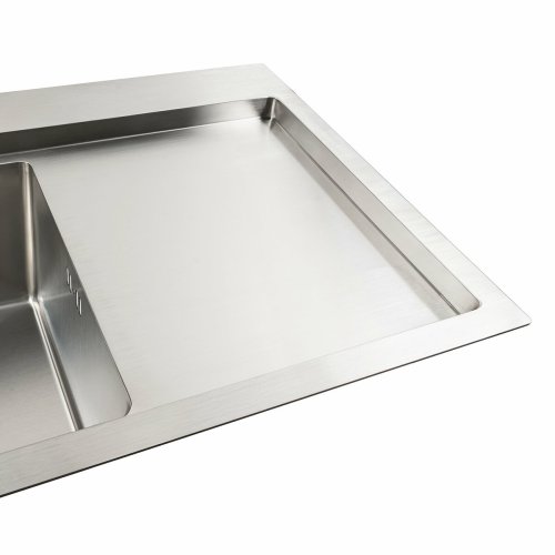 Кухонная мойка нержавейка 78*43 L Platinum Handmade (два отверстия, круглый сифон 3,0/0,8)