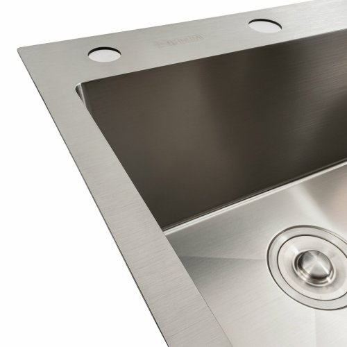Кухонна мийка нержавійка 78*48 L Platinum Handmade (два отвори, круглий сифон 3,0/0,8)