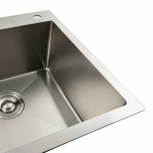 Кухонная мойка нержавейка 78*48 R Platinum Handmade (два отверстия, круглый сифон 3,0/0,8)