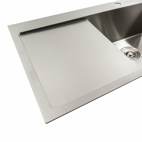 Кухонная мойка нержавейка 78*48 R Platinum Handmade (два отверстия, круглый сифон 3,0/0,8)