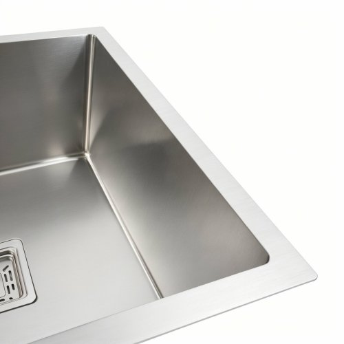 Кухонная мойка нержавейка Platinum Handmade 78х50 R (одно отверстие, квадратный сифон, 3,0/1,0 мм)