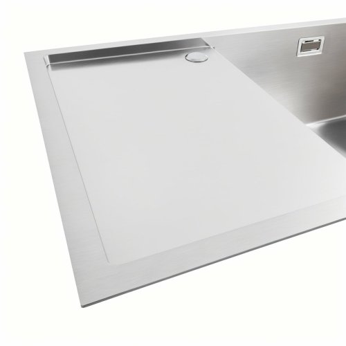 Кухонная мойка нержавейка Platinum Handmade 78х50 R (одно отверстие, квадратный сифон, 3,0/1,0 мм)