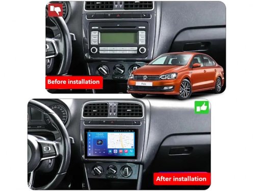 Штатная магнитола FORS.auto FS 6 MAX для Volkswagen Polo (6+128Gb, 9", silver) 2008-2020