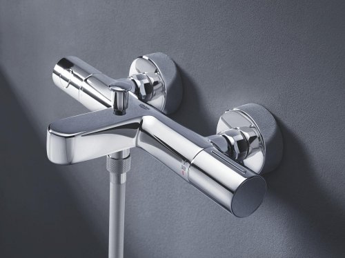 Термостат для ванны Grohe Precision Get + Душевая система Vitalio System 200 Flex (UA202907TR)