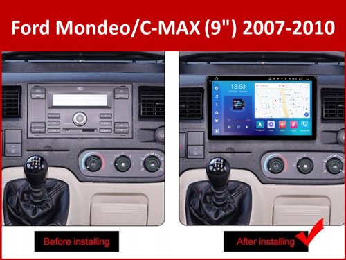 Штатная магнитола FORS.auto FS 4 PRO для Ford Mondeo/C-MAX (4+64Gb, 9") 2007-2010