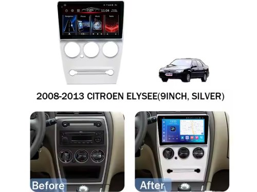 Штатная магнитола FORS.auto FS 6 MAX для Citroen C-Elysee (6+128Gb, 9", silver) 2008-2013