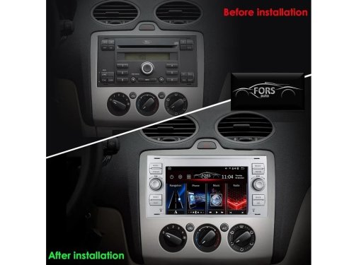 Штатная магнитола FORS.auto M150 Ford Focus/Mondeo/S-Max/C-Max/Kuga/Fiesta/Fusion (7 inch, 2+32Gb, silver) 2007-2011
