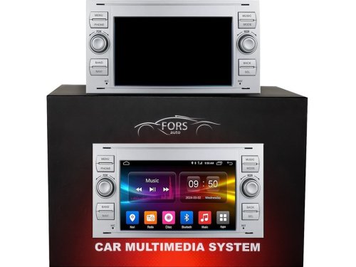 Штатная магнитола FORS.auto M150 Ford Focus/Mondeo/S-Max/C-Max/Kuga/Fiesta/Fusion (7 inch, 2+32Gb, silver) 2007-2011