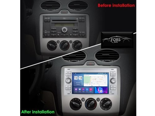 Штатная магнитола FORS.auto M200 Ford Focus/Mondeo/S-Max/C-Max/Kuga/Fiesta/Fusion (7 inch, 2+32Gb, silver) 2007-2011