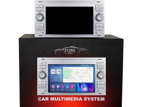 Штатная магнитола FORS.auto M200 Ford Focus/Mondeo/S-Max/C-Max/Kuga/Fiesta/Fusion (7 inch, 2+32Gb, silver) 2007-2011