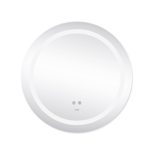 Зеркало Lidz Aria R600 с LED-подсветкой Touch, с антизапотеванием, с димером, рег. яркости LD78LR600
