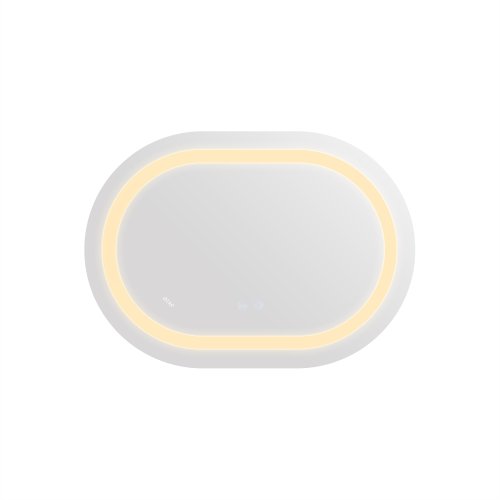 Зеркало Qtap Gemini 500х700 с LED-подсветкой Touch, с антизапотеванием, с димером, рег. темп. цвета (3000-6500K) Reverse QT2578R5070
