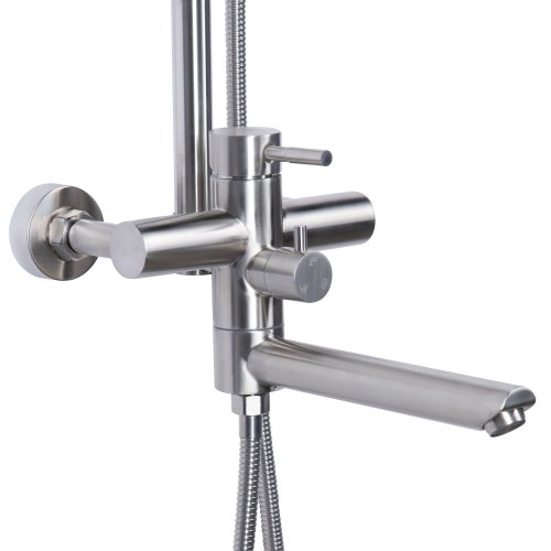 Душевая система универсальная Lidz Aria 1033 на три потребителя (с изливом) (k35) LDARI1033NKS46109 Nickel