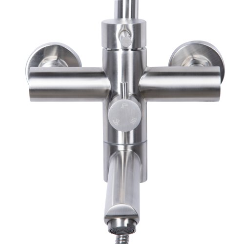 Душевая система универсальная Lidz Aria 1033 на три потребителя (с изливом) (k35) LDARI1033NKS46109 Nickel