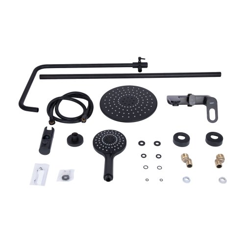 Душевая система универсальная Lidz Latwa 1030 на три потребителя (с изливом) (k35) LDLAT1030BLA45422 Black