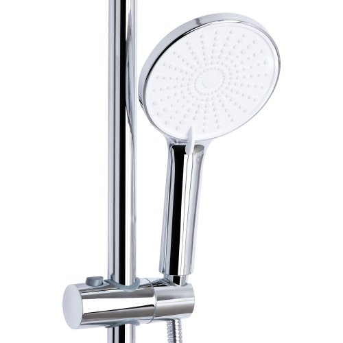 Душевая система универсальная Qtap Jay на три потребителя (с изливом) QTJAY111CRW45555 Chrome/White