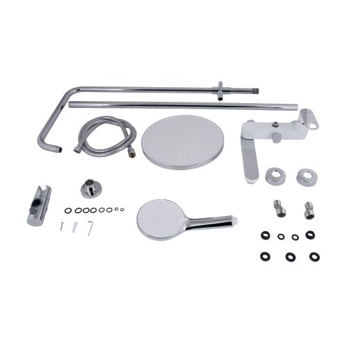 Душевая система универсальная Qtap Jay на три потребителя (с изливом) QTJAY111CRW45555 Chrome/White